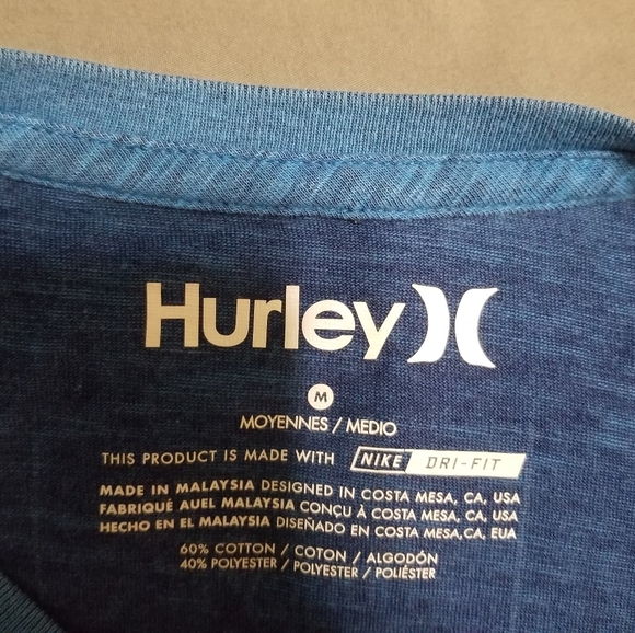 Blue Medium Hurley T-Shirt - Picture 3 of 7